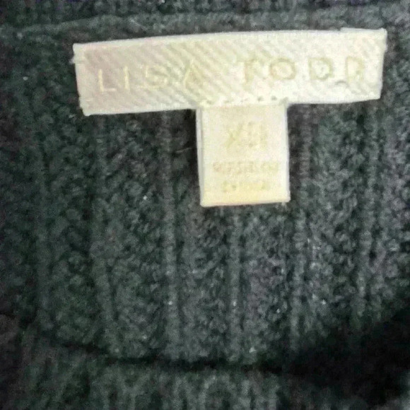 Lisa Todd Women's XS Black Knit Pullover Sweater with Colorful Sleeve - Picture 5 of 12